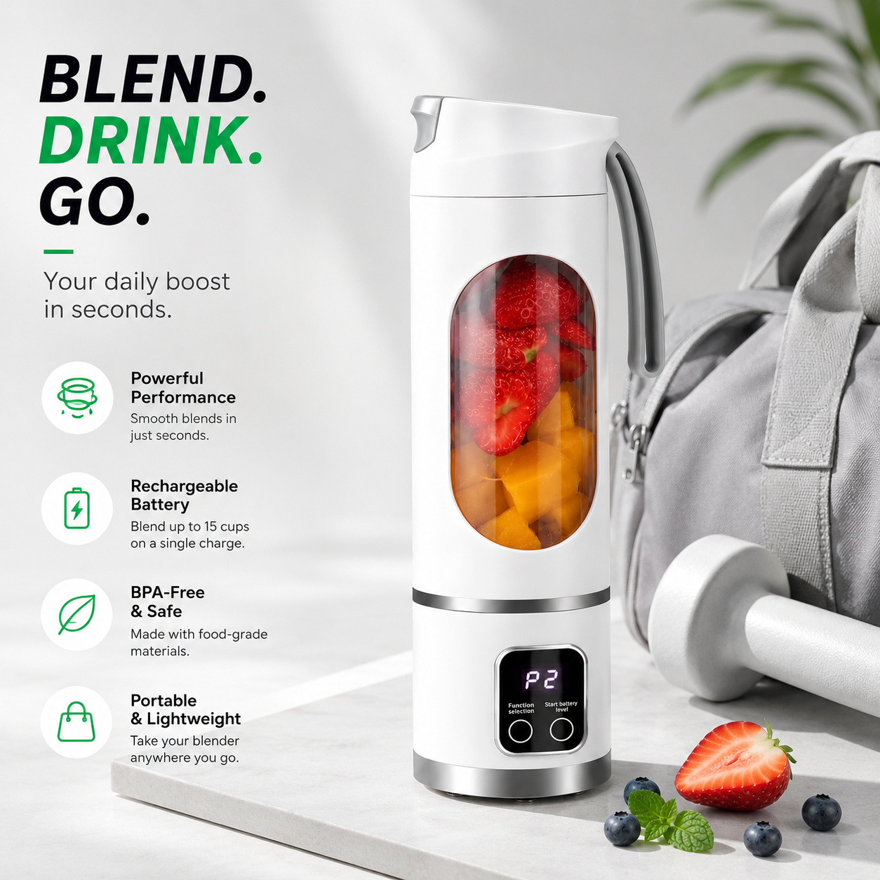 HEALTHY SMOOTHIES ANYWHERE IN 30 SECONDS